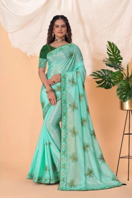 Shilpa Fashion Printed Bollywood Art Silk Saree(Light Green)