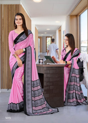 Veer Vision Printed, Floral Print Bollywood Crepe, Pure Silk Saree(Multicolor)