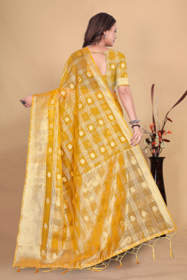 Aarunika SBT Solid/Plain Bollywood Organza Saree(Black)