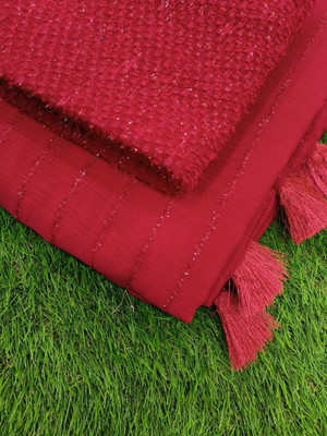 Sunil Textiles Checkered Bollywood Chiffon Saree(Multicolor)