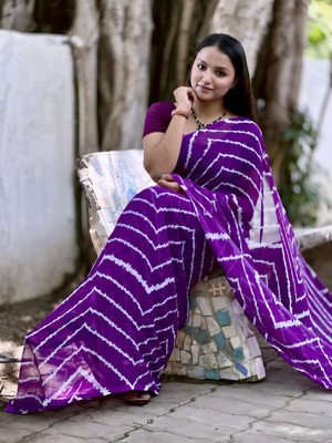 TEN R Self Design, Printed Daily Wear Georgette Saree(Multicolor)