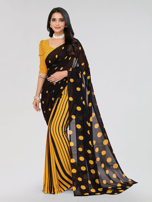 Moda Rapido Printed Daily Wear Georgette Saree(Yellow)