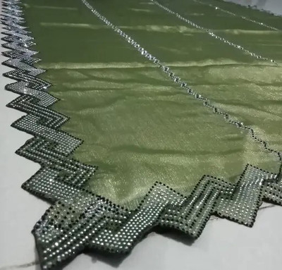 VarniRaaj Fashion Embellished Bollywood Jimmy choo Saree(Light Green)