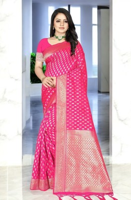 shobhrath Embellished Banarasi Art Silk Saree(Pink)