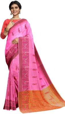 NARAYAN TEXTILES Woven Banarasi Organza Saree(Pink)