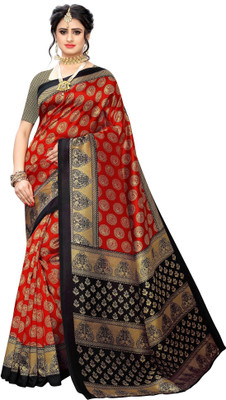 Poshyaa Fashion Printed Daily Wear Art Silk Saree(Multicolor)