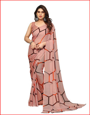 rahmansdbd Self Design Bollywood Georgette Saree(Multicolor)