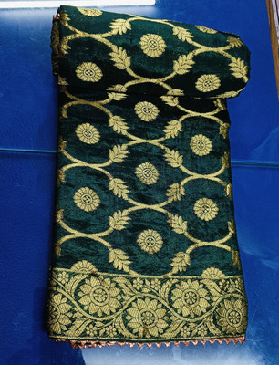 Shree Vinayak Creations Self Design Banarasi Art Silk Saree(Green)
