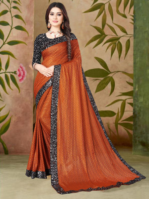 Kalpana creation Solid/Plain Daily Wear Silk Blend Saree(Maroon)
