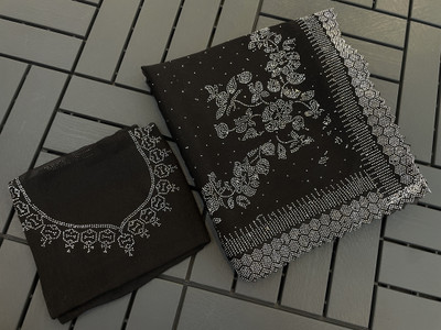 VarniRaaj Fashion Embellished Bollywood Jimmy choo Saree(Black)