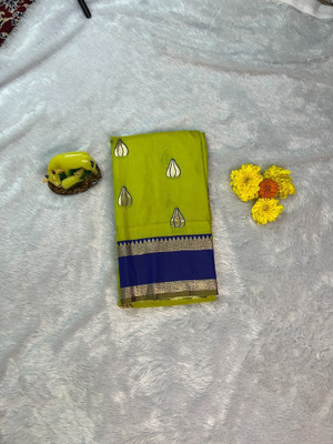 Beautiful Collection Printed Paithani Pure Silk Saree(Light Green)