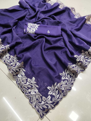 Sareez House Embroidered Bollywood Georgette Saree(Multicolor)