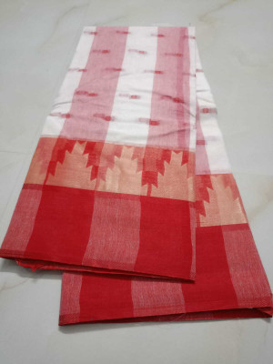 Reba saree center Self Design Tant Pure Cotton Saree(Pink)
