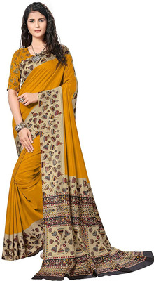 SGM Digital Print Bollywood Dupion Silk Saree(Grey)