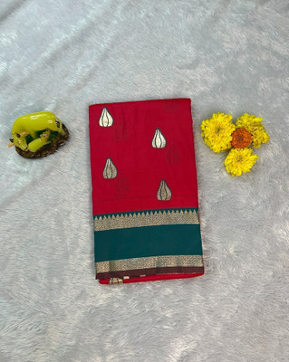 Beautiful Collection Printed Paithani Pure Silk Saree(Maroon)