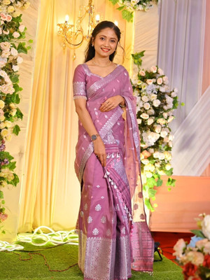 S P CREATION Woven Mekhela Chador Cotton Silk Saree(Multicolor)