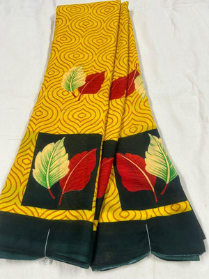 SISA ENTERPRIZE Printed Daily Wear Georgette Saree(Multicolor)