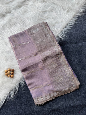 Zivastra Embroidered, Printed Banarasi Organza, Georgette Saree(Yellow, White, Black)