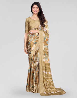 ANIRAV Printed Bollywood Tussar Silk Saree(Multicolor)