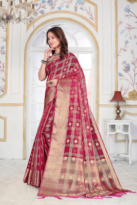 Aarunika LGF Solid/Plain Bollywood Organza Saree(Multicolor)