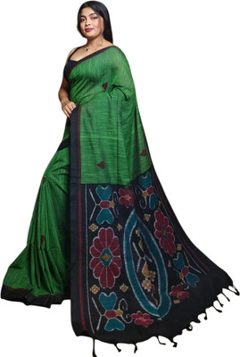 kalpana handloom Printed Handloom Pure Cotton Saree(Multicolor)