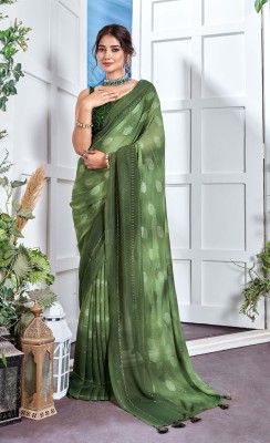 Tasrika Embroidered Bollywood Georgette Saree(Green)