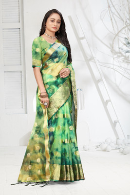 Aarunika SST Woven Bollywood Organza Saree(Multicolor)
