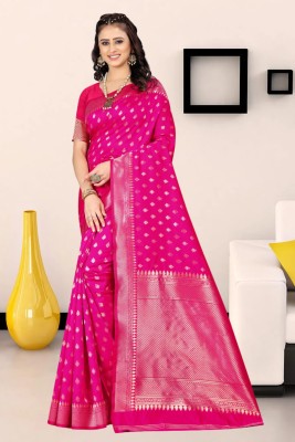 SPOTXY Self Design Bollywood Art Silk Saree(Pink)