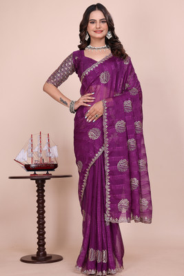 Ttex Solid/Plain Bollywood Georgette Saree(Maroon)
