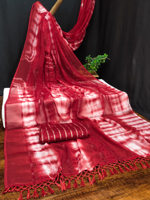 Spensen Enterprise Self Design Bollywood Art Silk Saree(Maroon)