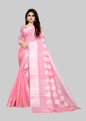 het designer studio Self Design Banarasi Jacquard Saree(Pink)