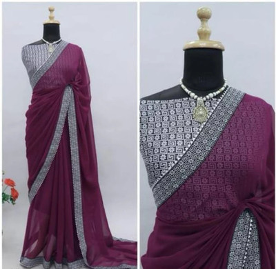 Samrudhh Georgette Solid Blouse Material