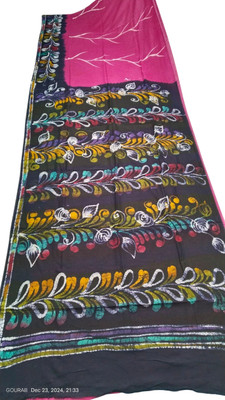 kalpana handloom Printed Handloom Pure Cotton Saree(Multicolor)