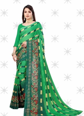 Jalaram Fashion Printed Daily Wear Georgette Saree(Green)