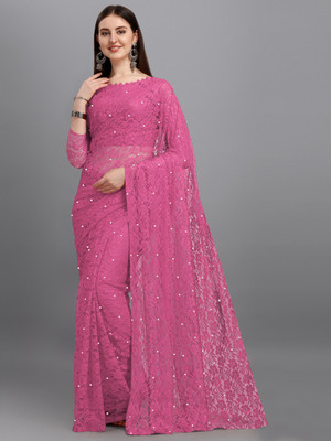 Fashion Nexa Printed Bollywood Brasso Saree(Pink)