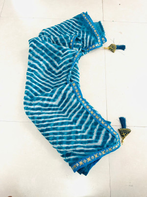 ashok creation Printed Bandhani Georgette Saree(Multicolor)