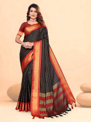 UDANI ENTERPRISE Printed Bollywood Art Silk Saree(Black)