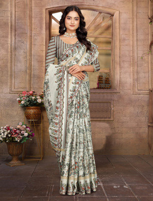 G GAJAL INTERNATIONAL Woven Kanjivaram Pure Cotton, Cotton Linen Saree(Multicolor)