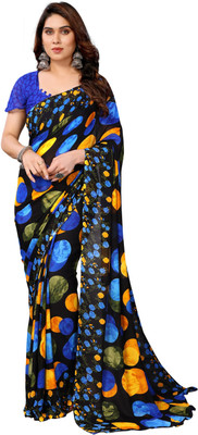 THE URBAN DIVA Printed Bollywood Georgette Saree(Multicolor)