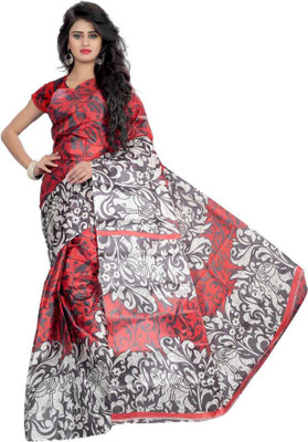 Grubstaker Printed Bollywood Art Silk Saree(Multicolor)
