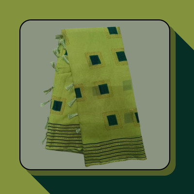 Metro Textiles Printed Bollywood Chiffon Saree(Green)