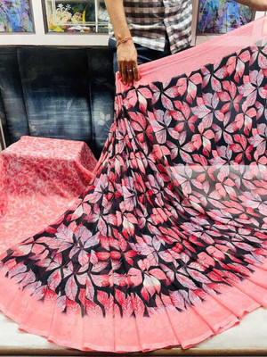 HouseOfCommon Ombre Bollywood Georgette Saree(Pink)