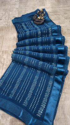 LADY SHOPI Embellished Bollywood Georgette Saree(Light Blue)