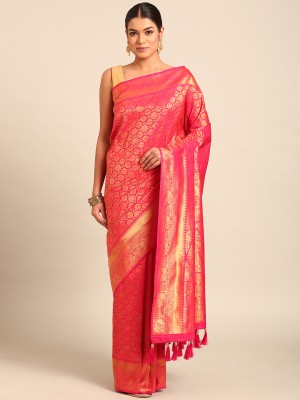 Mohey Woven Bollywood Art Silk Saree(Pink)