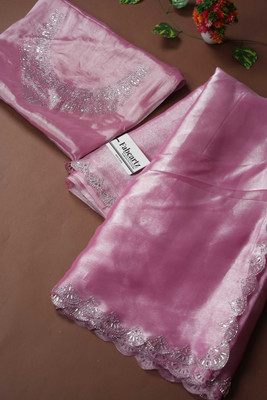 Fabcartz Embellished Bollywood Art Silk Saree(Pink)