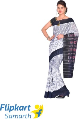 handloom paridhaan Printed Daily Wear Pure Cotton Saree(Grey)