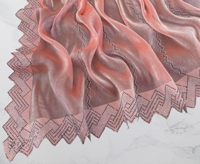 VarniRaaj Fashion Embellished Bollywood Jimmy choo Saree(Pink)