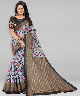 Divastri Solid/Plain Bollywood Georgette Saree(Grey)