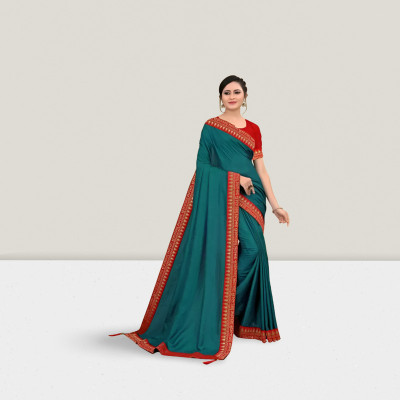 Shilpa Fashion Woven Kanjivaram Silk Blend Saree(Green)