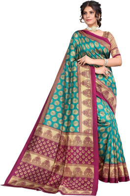 Moda Rapido Digital Print Kalamkari Georgette Saree(Green)